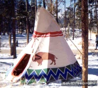 Coloured Tipi Tent