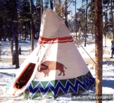 Coloured Tipi Tent